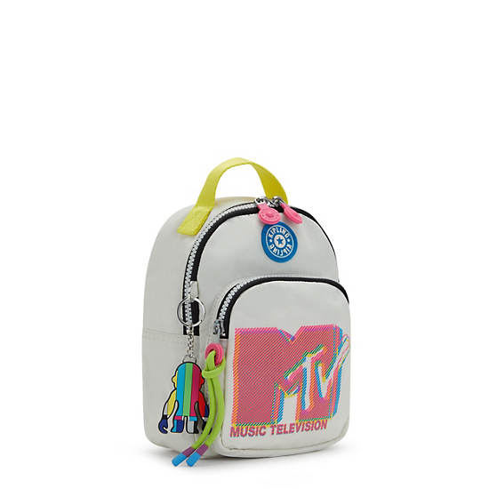 Kipling Alber MTV 3-in-1 Convertible Mini Bag Backpacks Grey MTV Pink | AU 1537XY